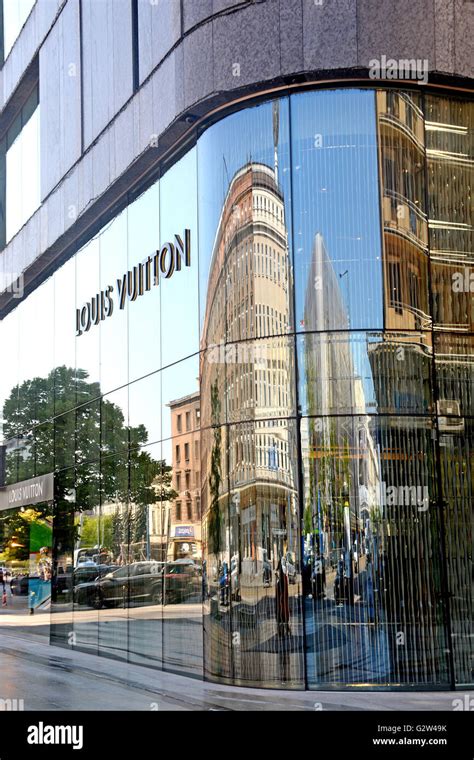 Louis Vuitton Boutique Warsaw Poland Stock Photo.